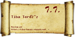 Tiba Teréz névjegykártya